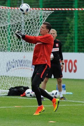 Przed Euro 2016: Wojciech Szczęsny na treningu w Arłamowie