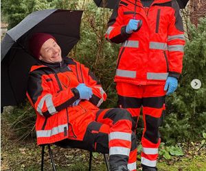 Na sygnale na planie. Kuba (Wojciech Zygmunt), Nowy (Kamil Wodka)