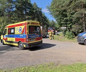 Wypadek motocyklisty w Kaletach
