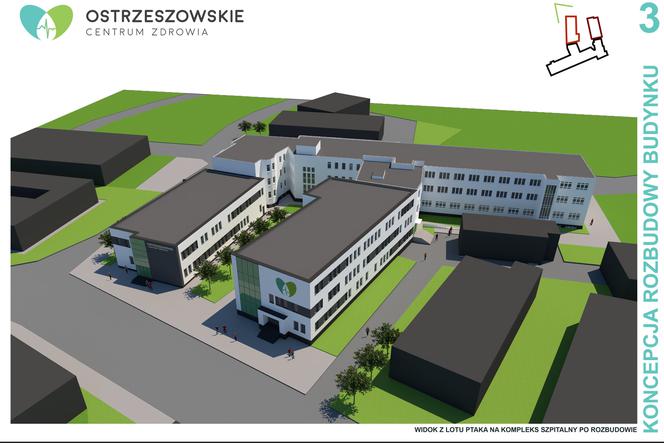 Tak ma się zmienić Ostrzeszowskie Centrum Zdrowia - szpital przedstawił koncepcje rozbudowy