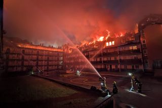 Walka z ogniem trwała przez wiele godzin