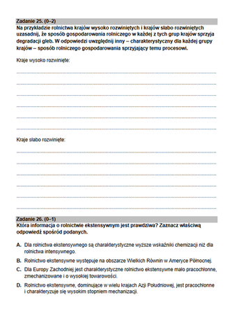 Matura rozszerzona 2022 geografia