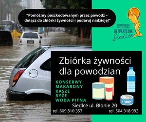 Bezpartyjne Siedlce organizują zbiórkę żywności dla powodzian