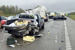 Wielki karambol na autostradzie pod Jasną Górę. Wszystko stoi