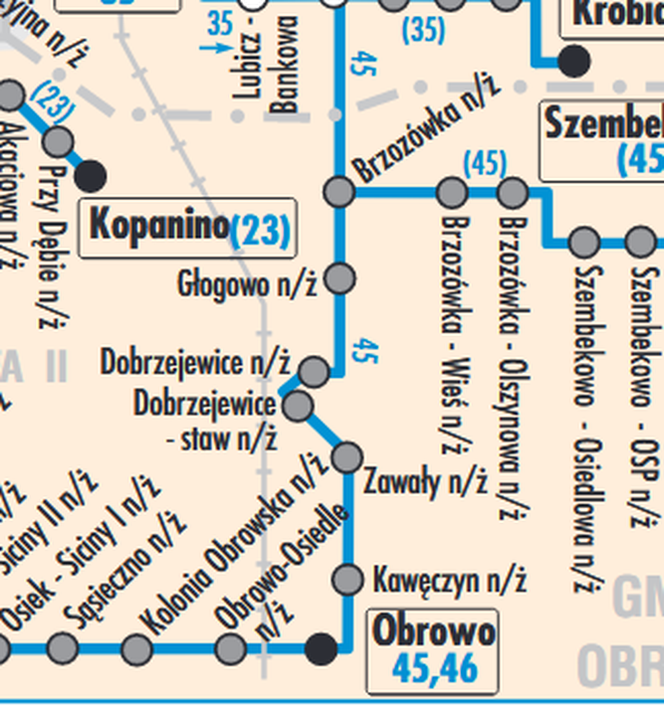 Zawały - przystanek MZK Toruń