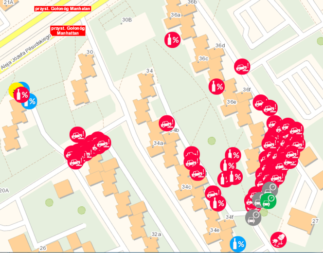 Dąbrowa Górnicza. Okolice ul. Tysiąclecia i Piłsudskiego