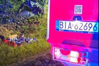 Kierowca seata nie żyje. Auto roztrzaskało się na drzewie. Tragiczny wypadek na DK 65