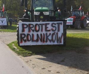 Protest rolników w zielonym miasteczku w Nagłowicach