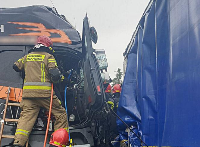 Potworny wypadek na A1 pod Radomskiem. 24-latka nie żyje. Zderzyły się cztery tiry [ZDJĘCIA]