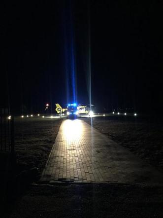 Wypadek w Bartoszycach. PIJANY OJCIEC jechał z 7-latkiem. Dziecko zabrał śmigłowiec LPR
