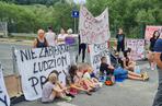 Protest mieszkańców Leluchowa