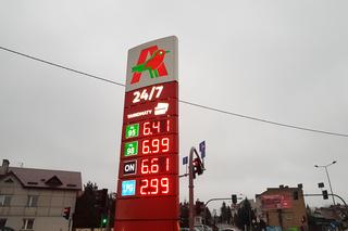 Ceny paliw na stacjach Auchan w Białymstoku