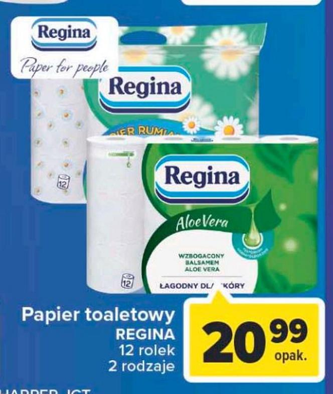 Papier toaletowy Regina 12 rolek za 20,99 zł