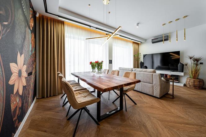 Apartament w stylu glamour inspirowany afrykańską przyrodą