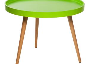 Zielony, okrągły stolik kawowy