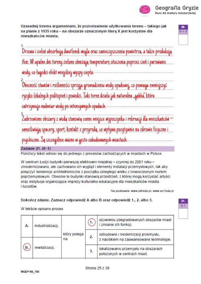 Matura 2025 geografia rozszerzona - odpowiedzi do arkusza CKE 15.05.2025 - Formuła 2023