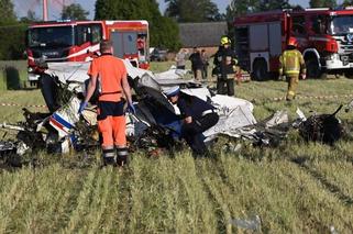 Katastrofa samolotu w Rębielicach Królewskich. Zginął pilot ze swoją matką