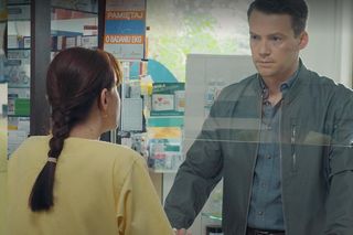 M jak miłość, odcinek 1819: Karski (Krzysztof Kwiatkowski), Farmaceutka (Agata Hubner)