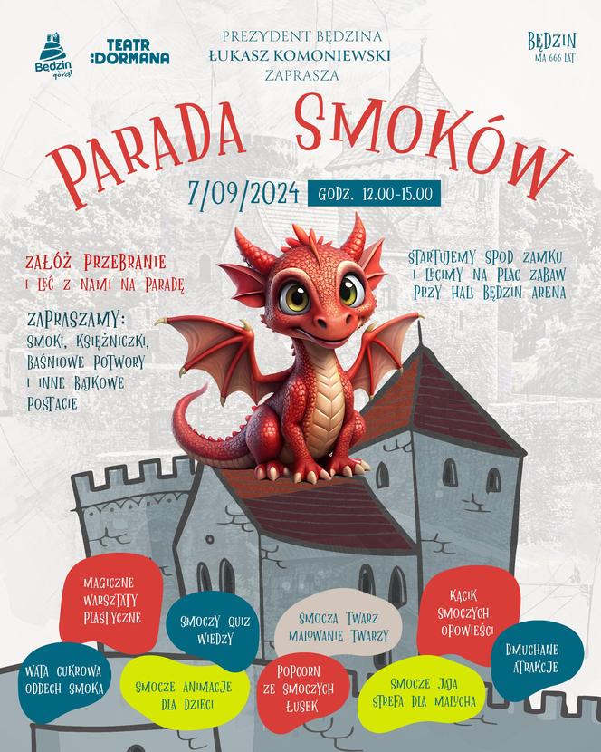 Parada Smoków w Będzinie