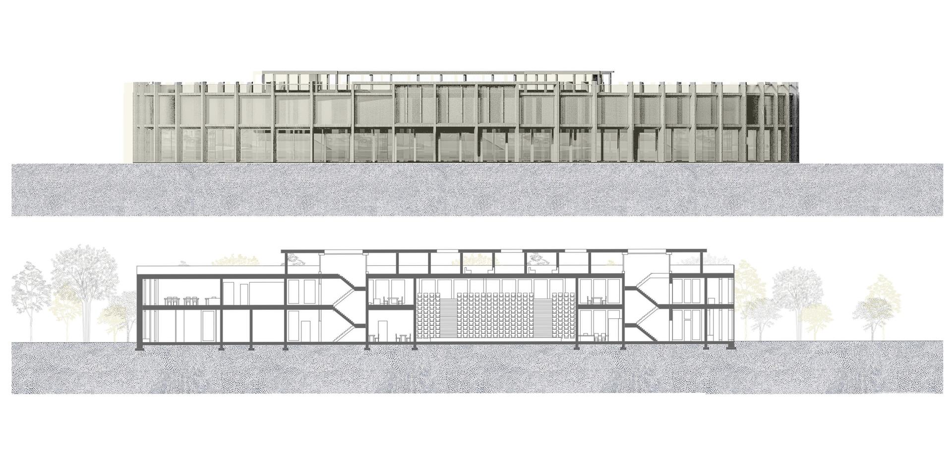 Elewacja i przekrój