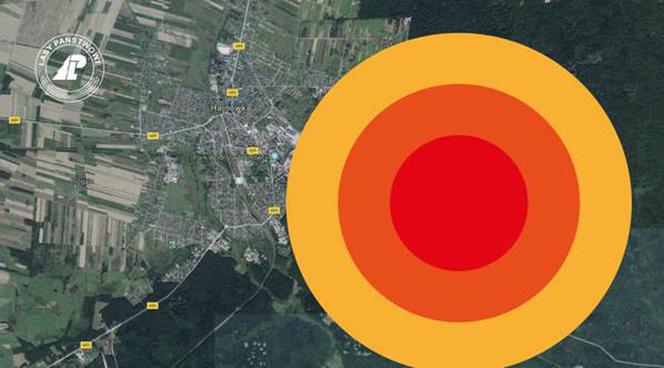 Puszcza Białowieska w okolicach Hajnówki - symulacja zasięgu potencjalnego pożaru