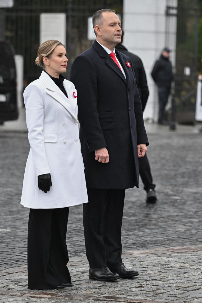 Marta Nawrocka w czasie obchodów Narodowego Święta Niepodległości