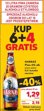 Piwo Harnaś 6+4 gratis