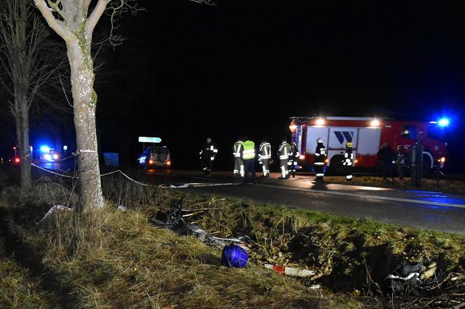 Wypadek z udziałem motocyklisty w Człuchowie