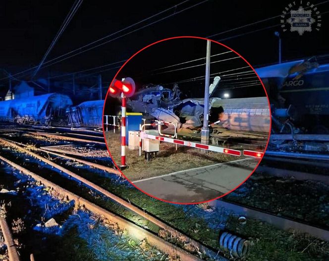 Zderzenie pociągów na Śląsku! Oba składy się wykoleiły. Nocny wypadek w Kuźni Raciborskiej