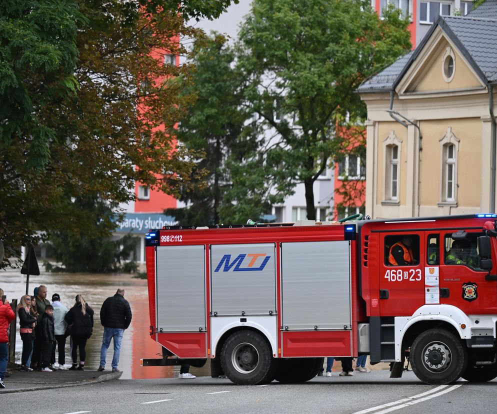 Powódź 2024. Zalane centrum miasta 