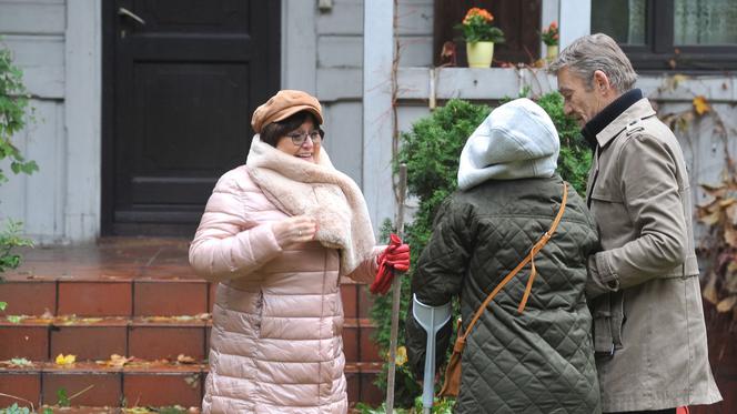 Barwy szczęścia odc. 2028. Irena (Krystyna Tkacz), Stefan (Krzysztof Kiersznowski), Regina (Ewa Serwa)