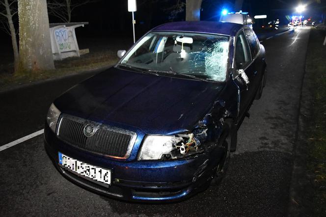 Wypadek motocyklisty w Człuchowie