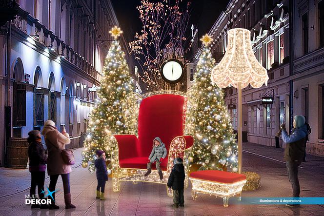 Łódź: Iluminacje świąteczne 2016 na Piotrkowskiej [WIZUALIZACJE]. ZOBACZ, jak będzie już niebawem!
