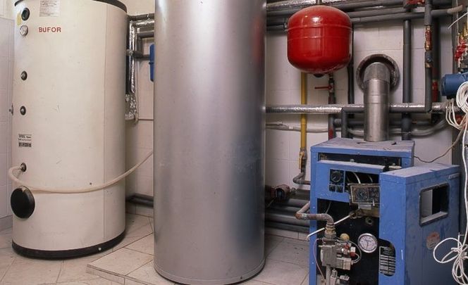 Kotłownia z kotłem na gaz
