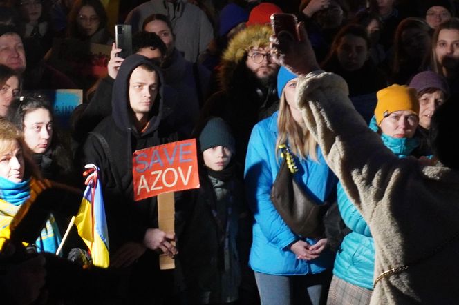 Manifestacja w trzecią rocznicę wybuchu wojny w Ukrainie