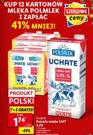 Lidl – SUPER RABATY! Mleko "7 + 5 gratis"