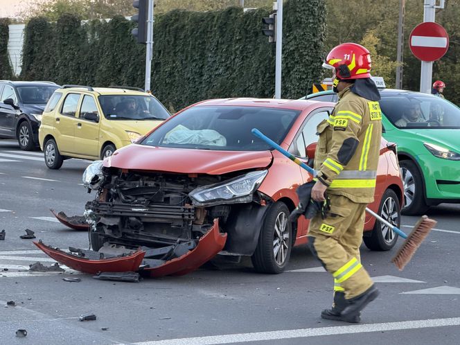 Dachowanie radiowozu. Bielany