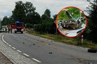Tragedia w Białobrzegach. Fordem uderzył w mercedesa. 49-latek nie przeżył