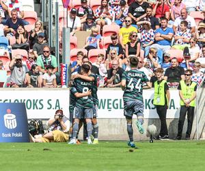 Kibice Górnika Zabrze na meczu z Lechią Gdańsk