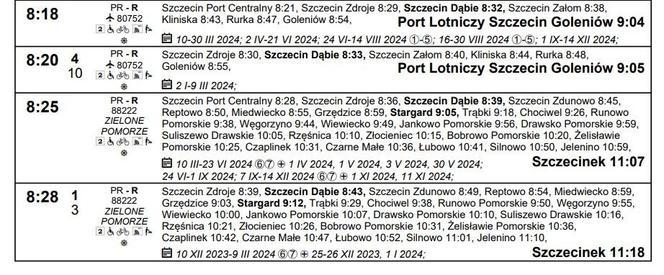 Rozkład jazdy PKP dla stacji Szczecin Główny 