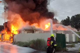 Pożar w Sławkowie. Płomienie w terminalu przeładunkowym