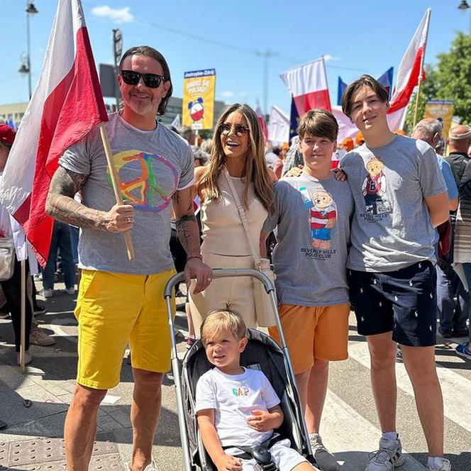 Małgorzata Rozenek i Radosław Majdan na Marszu 4 czerwca