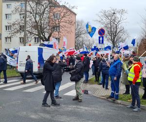 Protest pracowników wodociągowych w Poznaniu