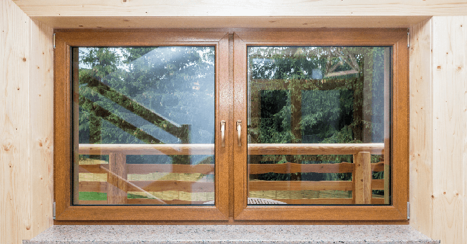 Okna w okleinie drewnopodobnej