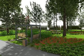 Wizualizacja parku dla seniorów - Zarząd Zieleni Miejskiej w Rzeszowie