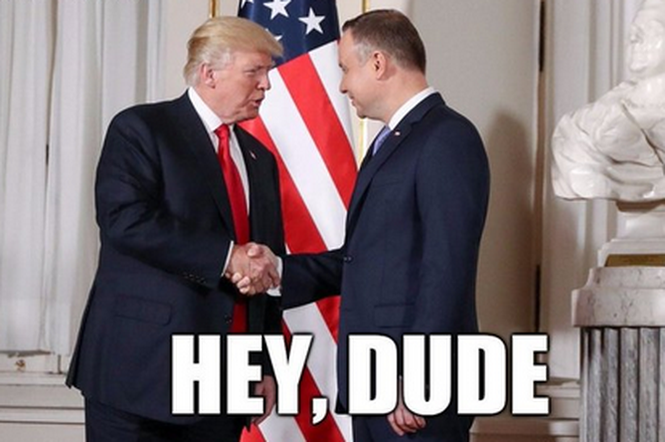 Donald Trump i Andrzej Duda - memy