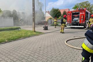 Duże straty po pożarze na Zaborowie w Lesznie