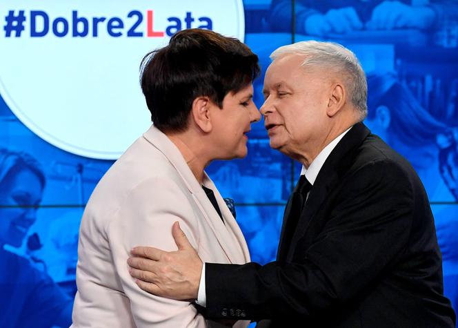 Jarosław Kaczyński i Beata Szydło