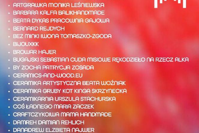 Jarmark u Babci Anny na Nikiszu 2025 - lista wszystkich wystawców