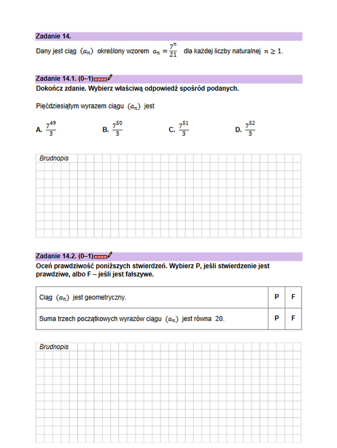 Próbna matura MATEMATYKA (test diagnostyczny)